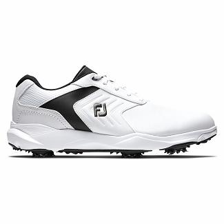 Men's Footjoy Ecomfort Spikes Golf Shoes White/Black NZ-622502